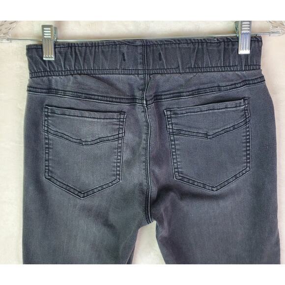 Free People Flared Bell Bottom Denim Jean Elastic Waist Pull On Women Sz 28 Gray - Picture 8 of 11